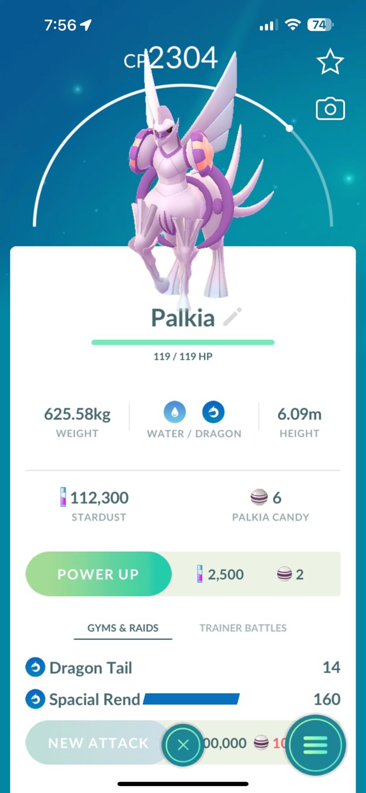 Pokémon GO Origin Palkia with Spacial Rend - Registered or 30-Day Friendship Trade  