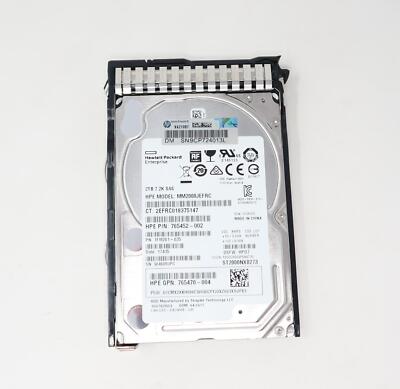 765873-001 765466-B21 HPE 2TB 7200RPM 12Gbps 2.5