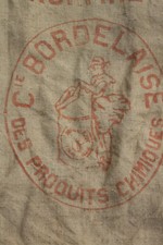 Sac en toile de jute Phosamo normal engrais Bordeaux burlap bag grain hessian