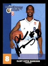 Clint Cotis Harrison Rhein Energy Cologne Signiert Baskettball + A 219365