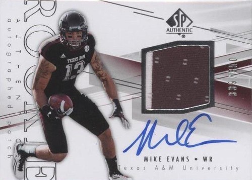 2014 SP Authentic Mike Evans Rookie Auto Patch RC Autograph 1/1 