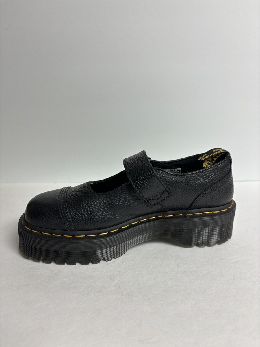 Dr. Martens Women's Addina Flower Platform Leather Shoes, Size US