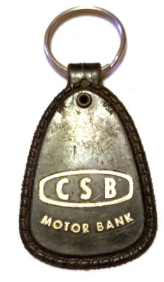 Vintage Advertising Promo Keychain CSB De Ridder LA