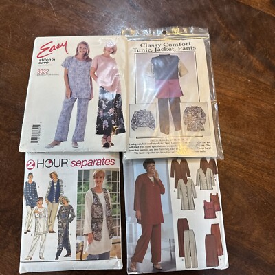Lrg-Xlg-XXl - 18W 24W Tunic Dress Pants Skirts New Uncut Simplicity CNT Patterns