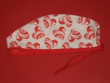 Surgical Scrub Hats/Cap Valentine's Day Red swirl hearts