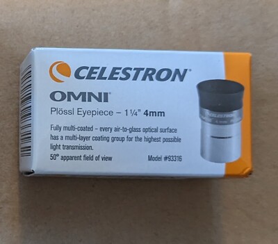 Celestron Omni Series 1.25'' (4mm) Eyepiece 93316 Boxed Brand New Free Shipping!
