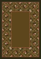 8x8 Milliken Brown Area Rug Round Bouquet Lace Light Tobacco - Aprx 7'7"x7'7"