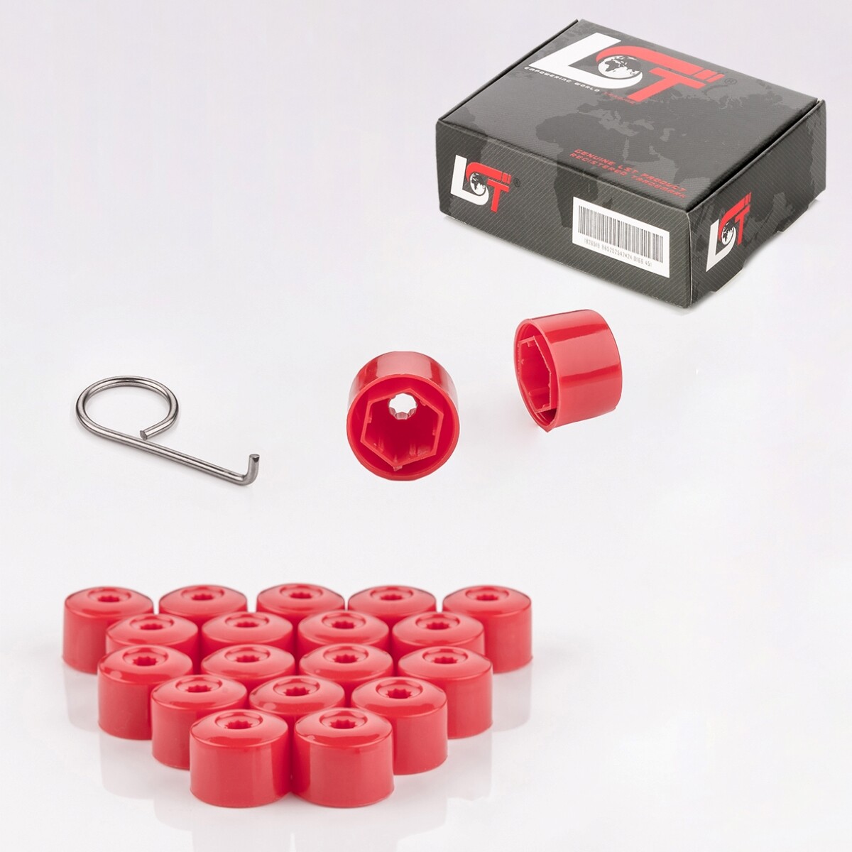 20x Wheel Screw Caps Shrouds Wheel Nuts 0 21/32in Red for VW Lupo Passat