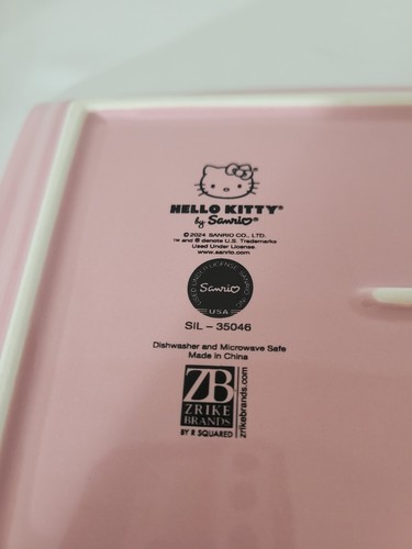 Sanrio Hello Kitty Pink Gingerbread Serving Rectangular Trays Holiday Set New - Picture 6 of 6
