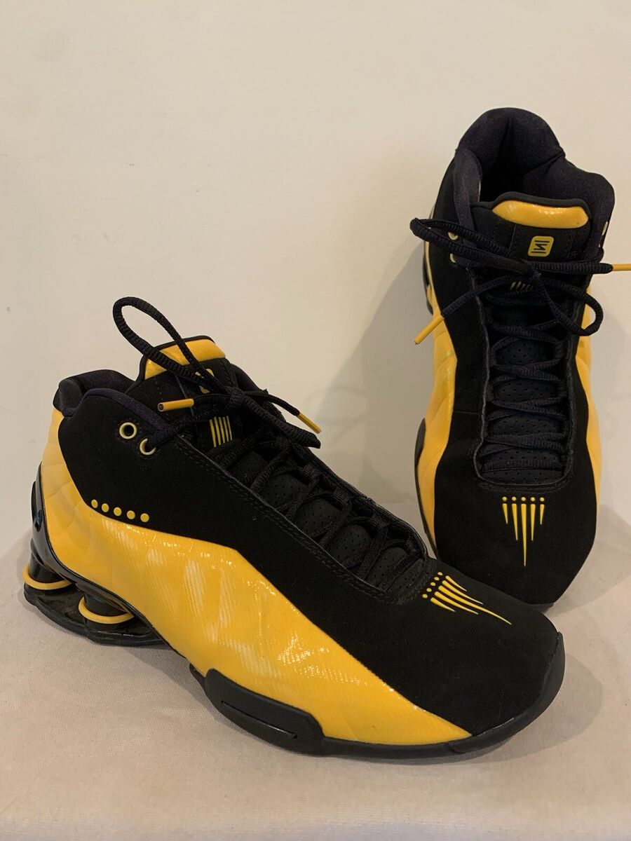 Nike Shox BB4 University Gold Black AT7843-002 Men's Size Nike Shox BB4 University Gold Black AT7843-002 Men's Size