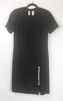 Vintage David Hayes Dress Saks 5th Avenue Button Little Black Funeral Dress