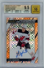 UD OPC Platinum 2023/24 - Rookie Orange C. Auto 08/15 - Luke Hughes - BGS 9.5