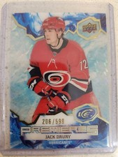 Jack Drury - Ice Premieres Rookie Blue #160 SN 206/599 - 2021-22 Upper Deck Ice