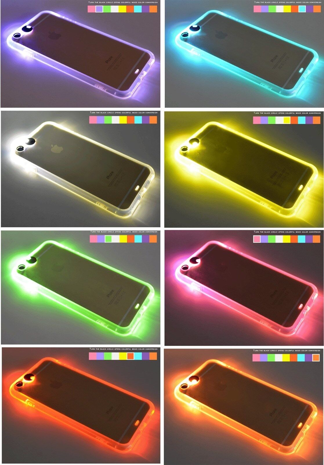 NEON FLASHING LED Call Light Up Phone Case Cover for iPHONE 7/7