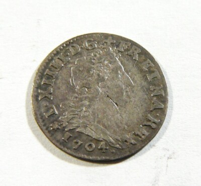 FRANCE Louis XIV1704 BB Silver 5 Sols
