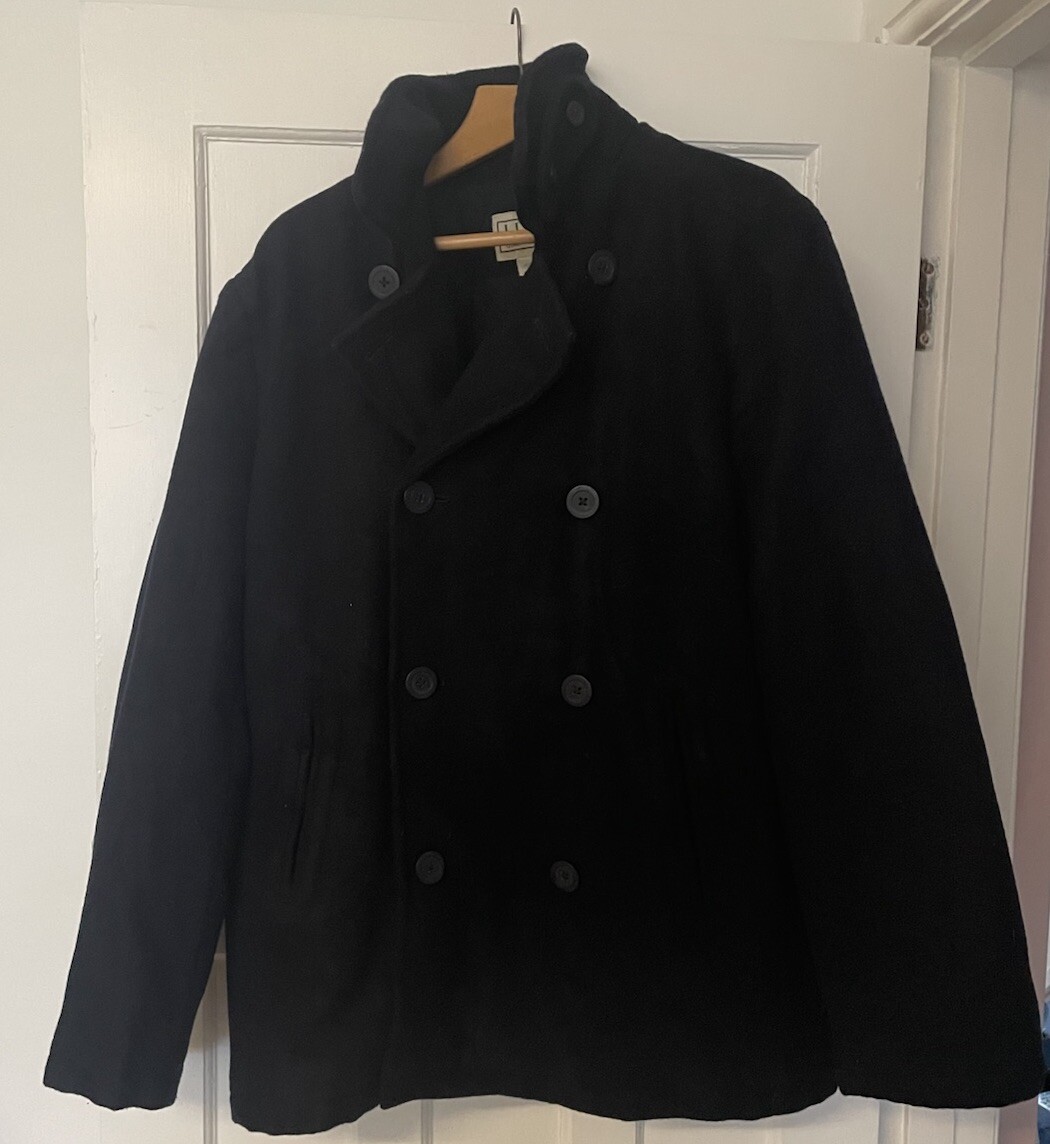 Vintage LL bean Men's Wool XL Peacoat UK