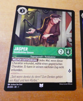 LORCANA TRADING CARD GAME DISNEY CHAPTER 1 DEUTCH CARTE KARTE 81/204 DE MINT