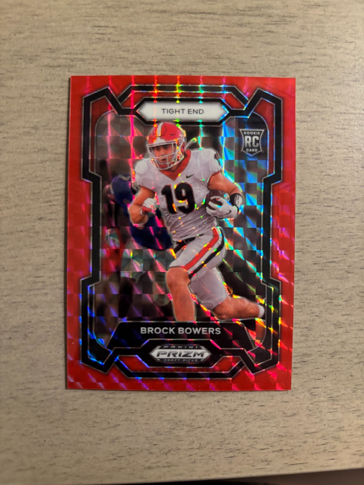 2024 Panini Prizm Draft Picks Football #107 Brock Bowers Red Finite 28/125