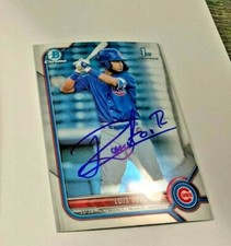 Luis Verdugo 2022 Bowman CHROME autograph signed card Cubs BCP147