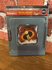 Incredibles 2 SteelBook 4K Ultra HD Blu-ray/Blu-ray,2018,Only Best Buy NEW