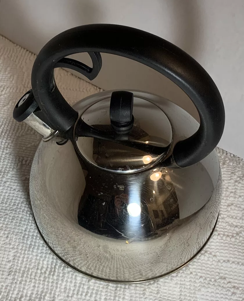 Stainless Steel Farberware 2 Qt Whistling Tea Kettle Teapot Water TQ06.