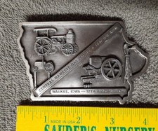 1987 Central Hawkeye Gas Engine Tractor Association Waukee, Iowa Belt Buckle