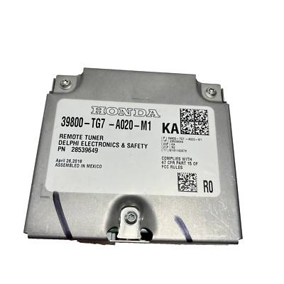 Honda Pilot Ex-l 2016-2018 Satellite Tuner Control Module Unit OEM | eBay