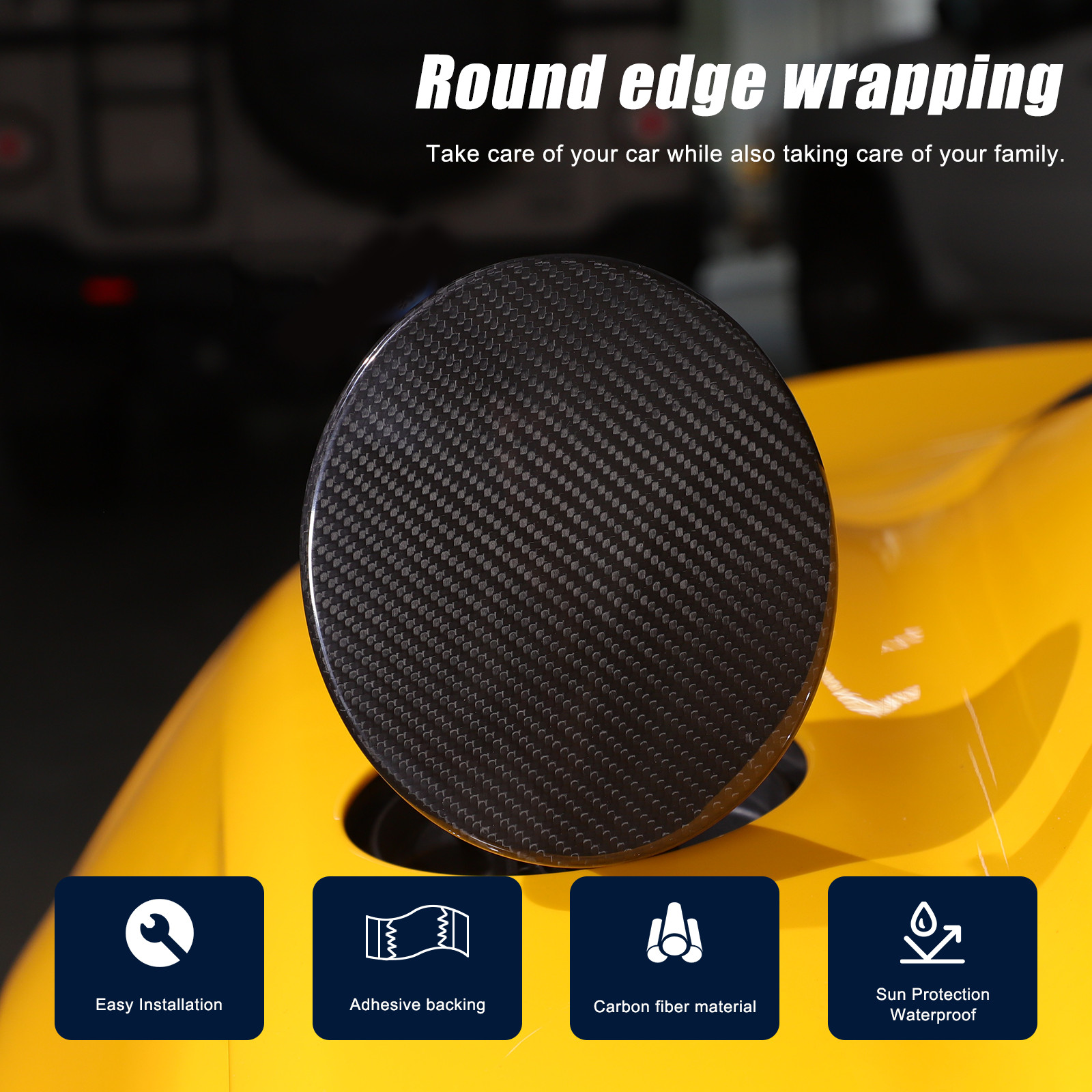 Real Carbon Exterior Tank Fuel Gas Cap Cover Trim For Lotus Emira V6 i4 2022-25