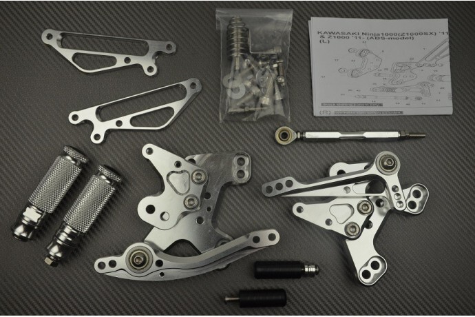 Commandes reculées moto de haute précision en aluminium CNC pour KAWASAKI Z1000 2017-21