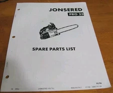 Jonsered Pro 35 Spare Parts List 10/96