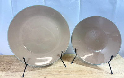 New Unused Wedgwood Sandstone Plate Set 3 Dinner Plates 4 Salad Plates