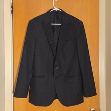 J Crew Ludlow Jacket Satin Peak Mens 40R Vitale Barberis Canonico Wool Dark Gray