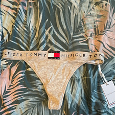 Tommy Hilfiger Women&rsquo;s Tanga Thong Knickers Light Grey Heather S Cotton Low Rise