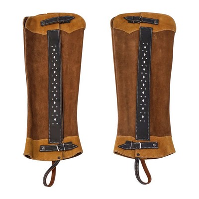 Polainas Largas Miel Diseno Gamuza Long Roughout Chaps