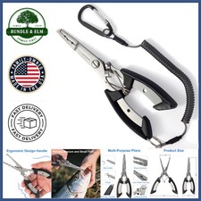 Multifunctional Fishing Pliers with Lanyard - Stainless Steel Hook Remover Tool