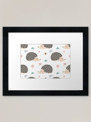 Niedlicher Igel gerahmter Kunstdruck gerahmtes Wandbild Poster Leinwanddruck Bild