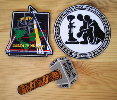 USSF USAF 30SW NRO Delta IV Medium NROL-45 VAFB Satellite Launch Patch Set -3pcs