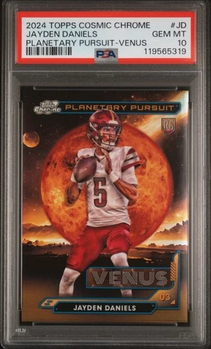 2024 TOPPS COSMIC CHROME PLANETARY PURSUIT VENUS #JD JAYDEN DANIELS PSA 10