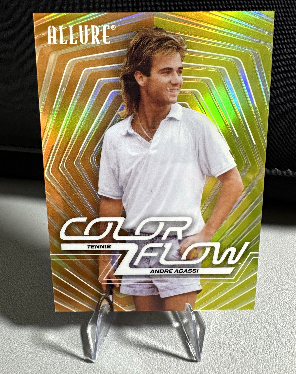 2025 Upper Deck Allure SE Tennis Andre Agassi #LCOY-5 Orange Yellow /249