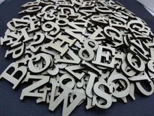 1/2" inch Tall Wood 1/8" 3mm Full Alphabet Letters and Numbers 4 sets FA 