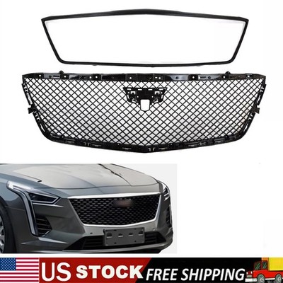 Gloss Black Front Grille Grill W/ Frame For CADILLAC 19-20 CT6 84939299 84481755