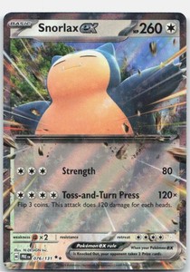 Snorlax ex 076/131 Prismatic Evolutions Double Rare Holo