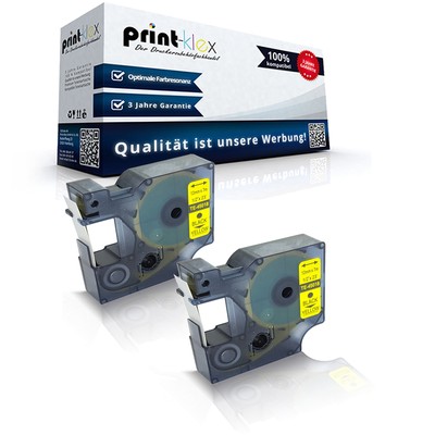 2x Alternative Schriftbänder für Dymo 45018 12mm x 7m Patronen-Office Plus Serie