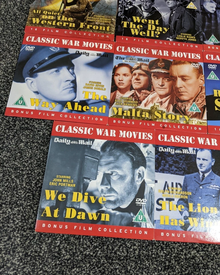 Daily Mail Classic War Movies DVD Bundle/Collection/Set ~ Vintage Cinema - Image 4 of 4