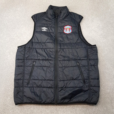 Carlisle United Mens Gilet XL Black Bodywarmer Jacket Football Utd Umbro