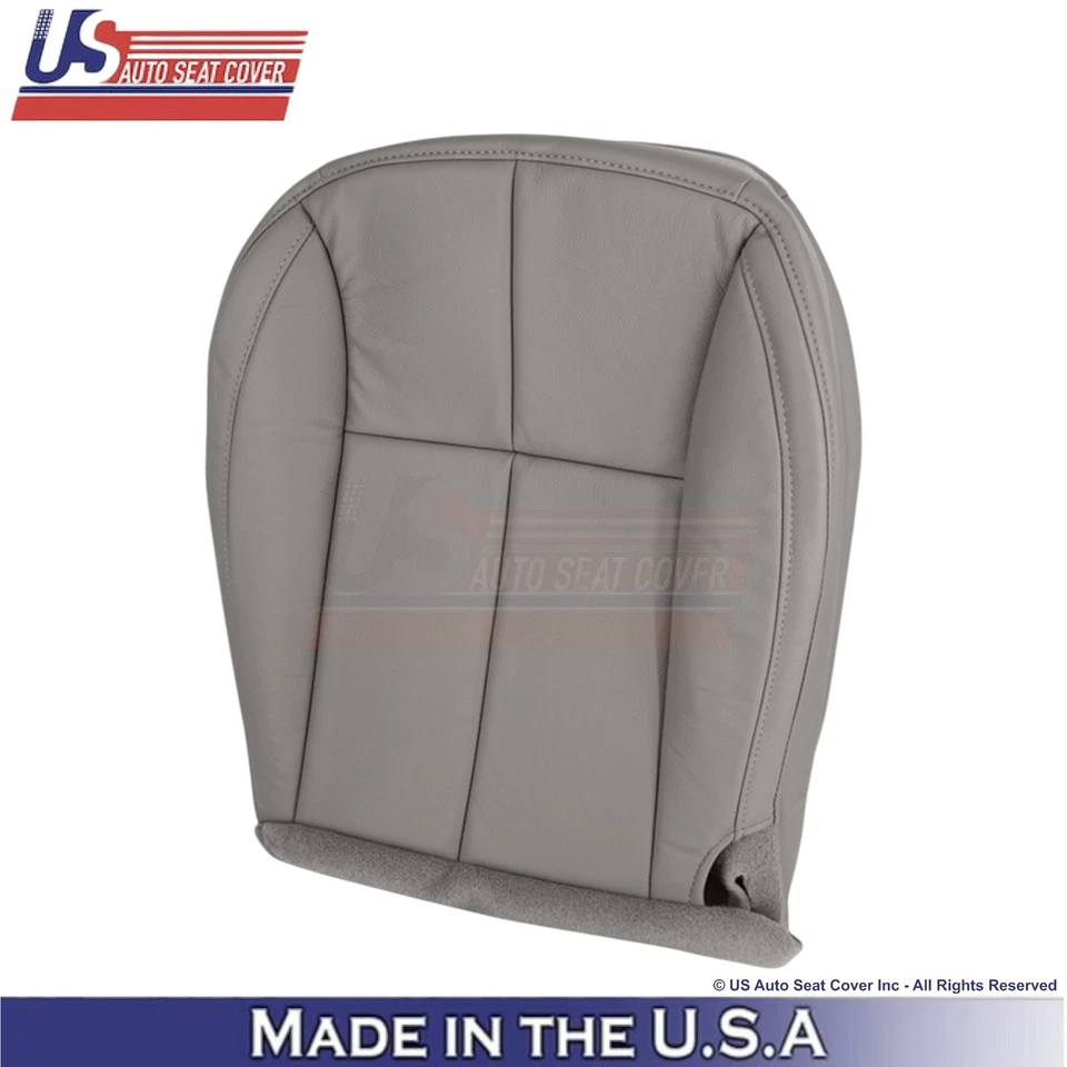 Серо-серые чехлы на передние сиденья из натуральной кожи для Jeep Grand Cherokee 2001-2004 годов выпуска - Изображение 4 из 4