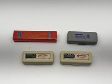 Lot of 4 M. Hohner Marine Band Harmonica