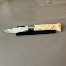 OPINEL N°08 Sampo - Bouleau nordique - couteau NEUF sans boite avc suédine noire