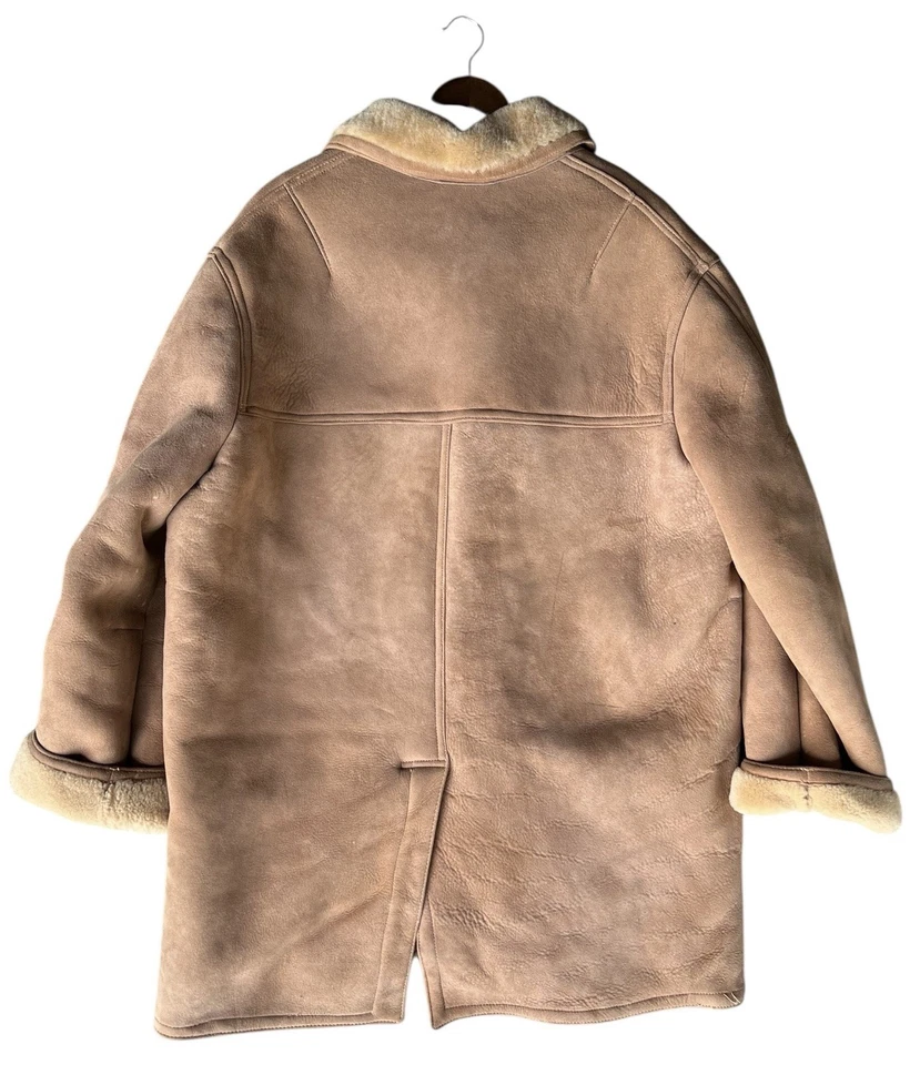 Abrigo de cuero/oveja beige Woolrich años 70 de colección para hombre talla 44 Foto 2 de 4