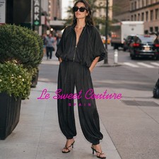 ZARA WOMAN SS26 BLACK SATIN EFFECT BALLOON PANTS ALL SIZES 4387/276/800